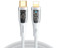 Joyroom Star-Cloud Series A3 USB-C / Lightning Laidas 20W 1.2m su Smart Switch – Baltas