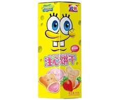 Junyi Spongebob Cookies Strawberry Heart Filled flavor 42g x 60 pcs (CHI)