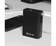 Juoda 20000 mAh išorinė baterija Tellur PD702 Compact Pro