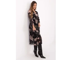 Juoda gėlėta suknelė Italy Moda