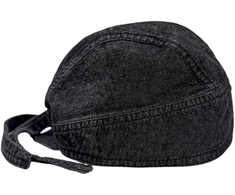 Kepurė Juoda kepuraitė - skarelė, džinsinė bandana universali.