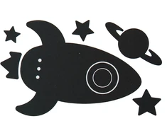 Juoda lipni kreidinė lenta Raketa - Apli Kids