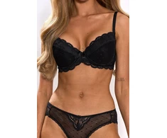 Juoda push-up liemenėlė Róża