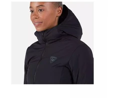 Juoda sutirštinto pašiltinimo striukė su gobtuvu W Opside Hoodie Rossignol