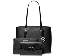 Juoda torebka tote su motywem kwiatowym Michael Kors 35R3GCFT3T