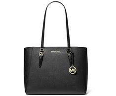 Juoda torebka tote su motywem kwiatowym Michael Kors 35R3GCFT3T