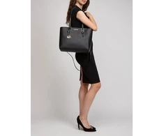 Juoda torebka tote su motywem kwiatowym Michael Kors 35R3GCFT3T