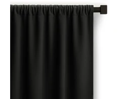 Juoda užuolaida su kilpomis Carli AmeliaHome 140 × 250 cm