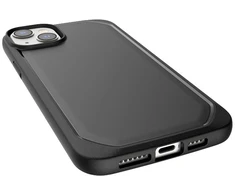Juodas biologiškai skaidus dėklas iPhone 14 Plus, X-Doria Raptic Slim