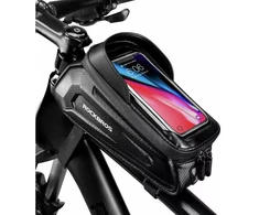 Juodas dėklas telefonui ant dviračio rėmo, Rockbros