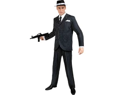 Juodas gangsterio kostiumas vyrams – 20-ieji