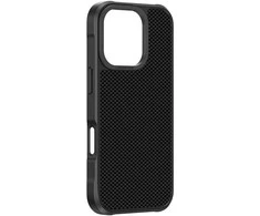 Juodas iPhone 16 Pro dėklas su aramido pluoštu AmazingThing