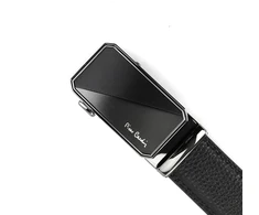 Juodas odinis vyriškas diržas Pierre Cardin 658 HY09 su automatine sagtimi