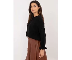 Juodas oversize megztinis