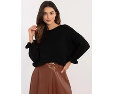 Juodas oversize megztinis