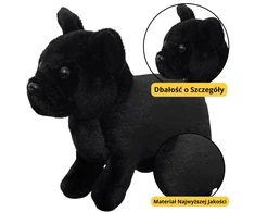 Lean Toys Žaislinis pliušinis šuniukas, juodas, 19 cm