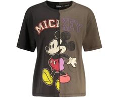 Juodas moteriškas T-shirt Desigual 26WWTK59MIGMICKEY