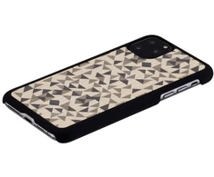 MAN Juodas telefono dėklas iPhone 11 Pro Max, trikampių raštu