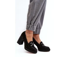 Juodi aukštakulniai bateliai su sagtimi Step in style