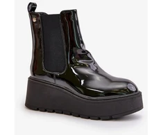 Juodi lakiniai aulinukai su platforma Step in style