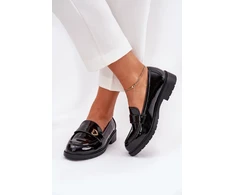 Juodi mokasinai su širdelės detale Step in style