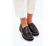 Juodi mokasinai su storu padu Step in style