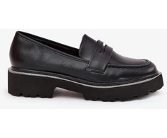 Juodi mokasinai su storu padu Step in style