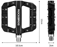Juodi platforminiai dviračio pedalai Rockbros