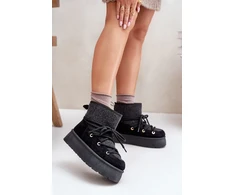 Juodi platforminiai sniego aulinukai Step in style