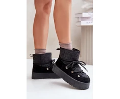 Juodi platforminiai sniego aulinukai Step in style
