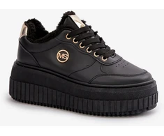 Juodi sportiniai bateliai su platforma Step in style