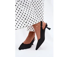 Juodos aukštakulnės basutės Step in style