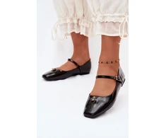 Juodos balerinos su sagtimi Step in style