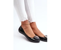 Juodos balerinos su širdelės detale Step in style