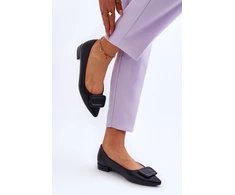 Juodos balerinos su smailėjančia nosimi Step in style