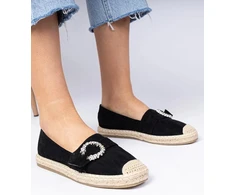 Juodos espadrilės su cirkoniais Maruta