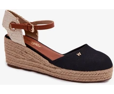 Juodos espadrilės su kulnu Wrangler