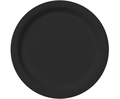 Juodos lėkštės 23 cm – Šventinė dekoracija