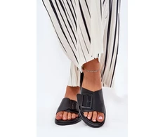 Juodos moteriškos basutės su sagtimi Step in style