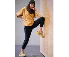Juodos moteriškos tracksuit kelnės Awama