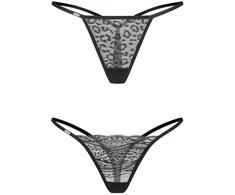 Juodos nėriniuotos stringai Obsessive