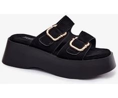Juodos platforminės basutės Step in style