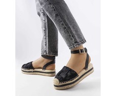 Juodos platforminės espadrilės Lafrenière