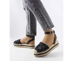 Juodos platforminės espadrilės Lafrenière