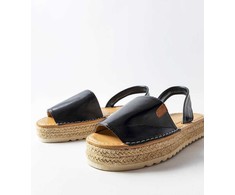 Juodos platforminės espadrilės Sadbera