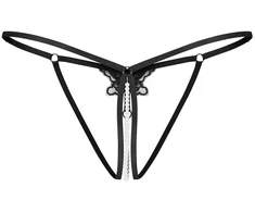 Juodos seksualios string kelnaitės Obsessive