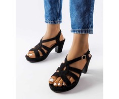 Juodos spalvos Monjeau stiletto sandalai