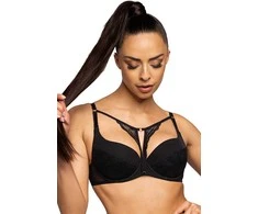 juodos spalvos push-up liemenėlė
