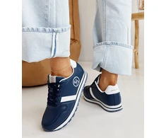 Jūrinės mėlynos spalvos moteriški kedai CROSS JEANS