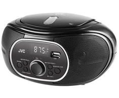 JVC RD-E221B nešiojamas radijo grotuvas (Boombox), juodas